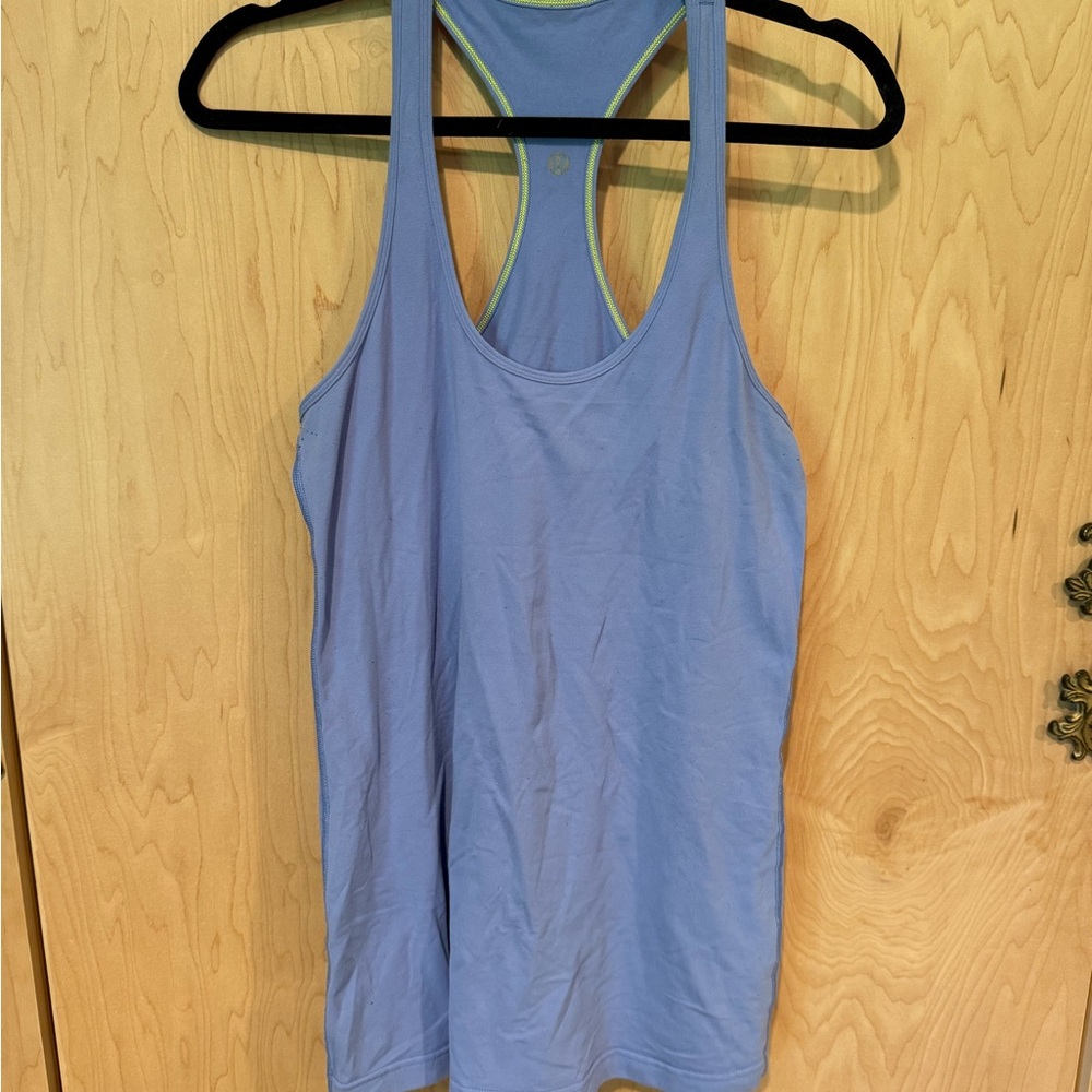 Lululemon Athletica Blue Sleeveless Tank Top with Scoop Neckline